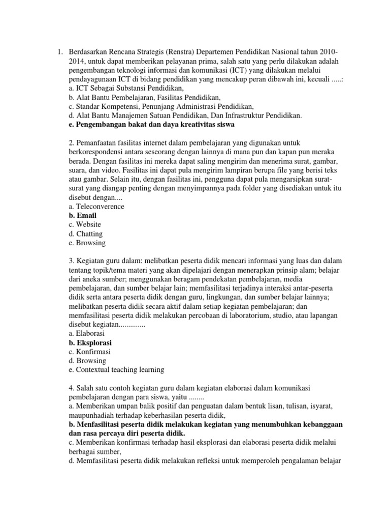 40 Soal Latihan Substantif PPG Prajabatan dengan Kunci Jawaban