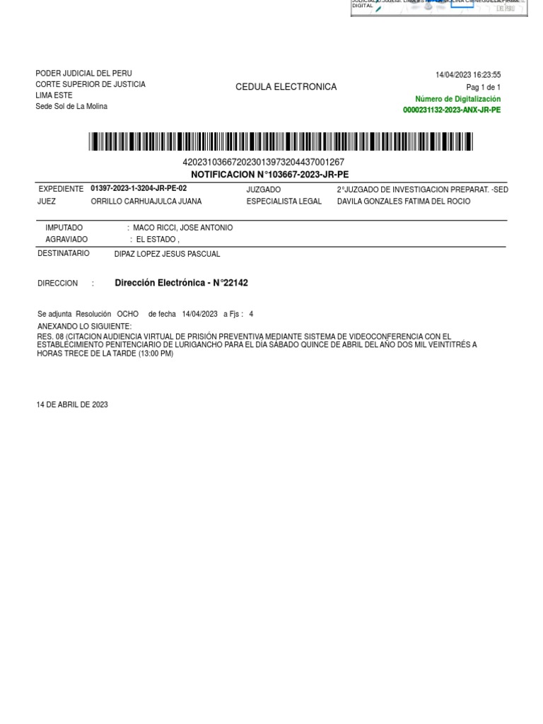 Exp. 01397-2023-1-3204-JR-PE-02 - Consolidado - 103667-2023 PDF | PDF