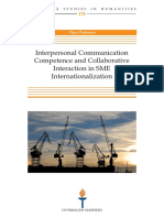 Interpersonal Communication Competence and Collaborative Interaction in SME Internationalization