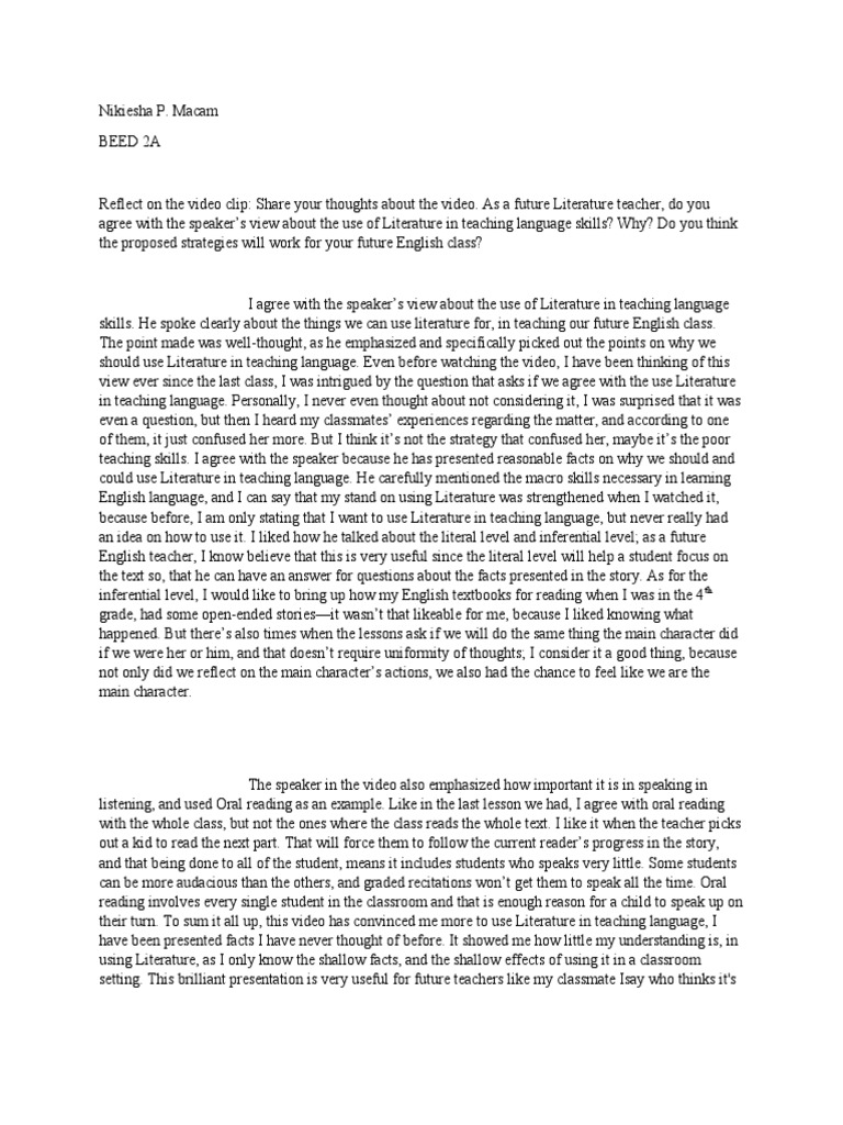 Using literature to teach language skills PDF