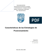 Unidad 1. Tema 6 - Actividad 1 - Caracteristicas de Las Estrategias de Posicionamiento