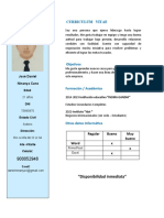 Curriculum Vitae: José Daniel Ninanya Cano