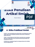 Etika Penulisan Artikel Ilmiah PDF