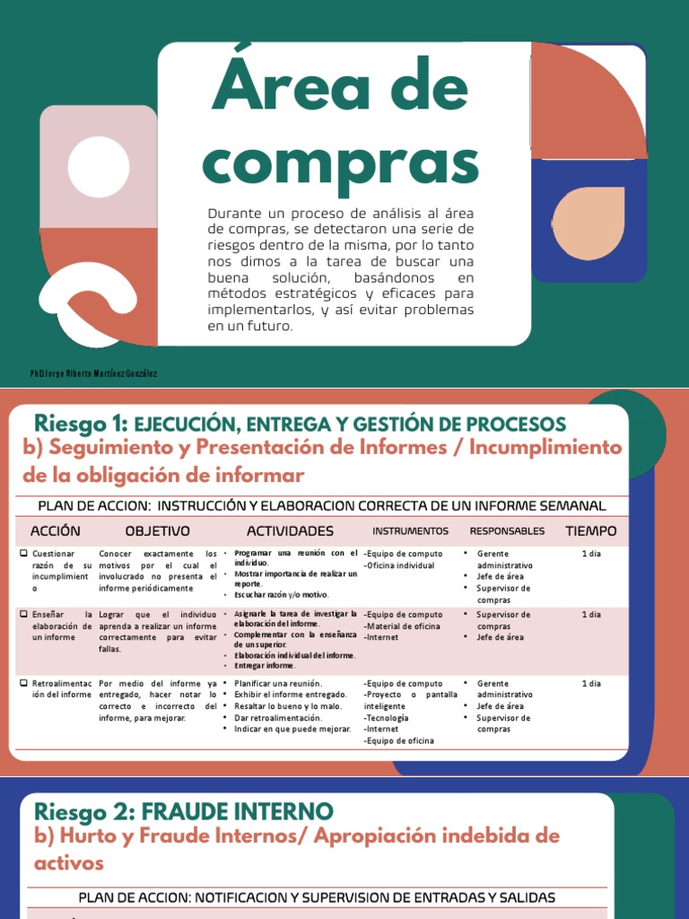 Recurso Educativo FASE IV Planes de Accion Area Compras PDF | PDF