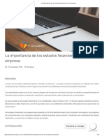La Importancia de Los Estados Financieros en La Empresa PDF