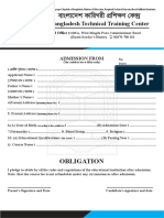 BTTC Admission Form PDF