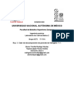 Anteexperimento 3 lcb2 Calor de Descomposicion de Peroxido de Hidrogeno