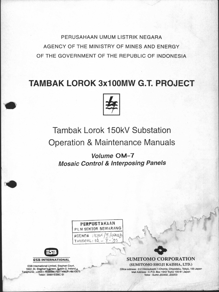 Tambak Lorok 150 KV Substation Operation & Maintenance