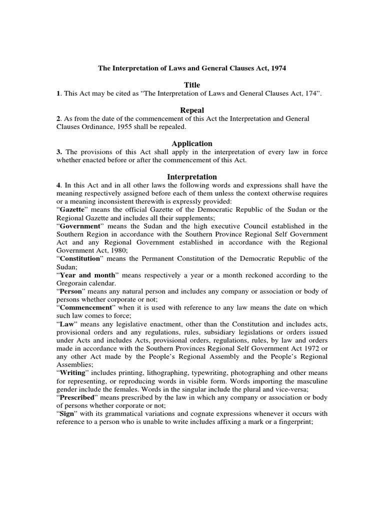1974 the interpretation of laws and general clauses act english pdf