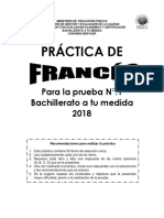 Practica Frances Bachillerato Tu Medida 01 2018 PDF
