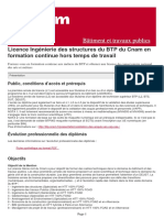 Licence Sciences Technologies Sante Mention Genie Civil Parcours Ingenierie Des Structures Du BTP PDF
