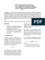 Informe 1 - Determinación de Densidad de Sólidos PDF