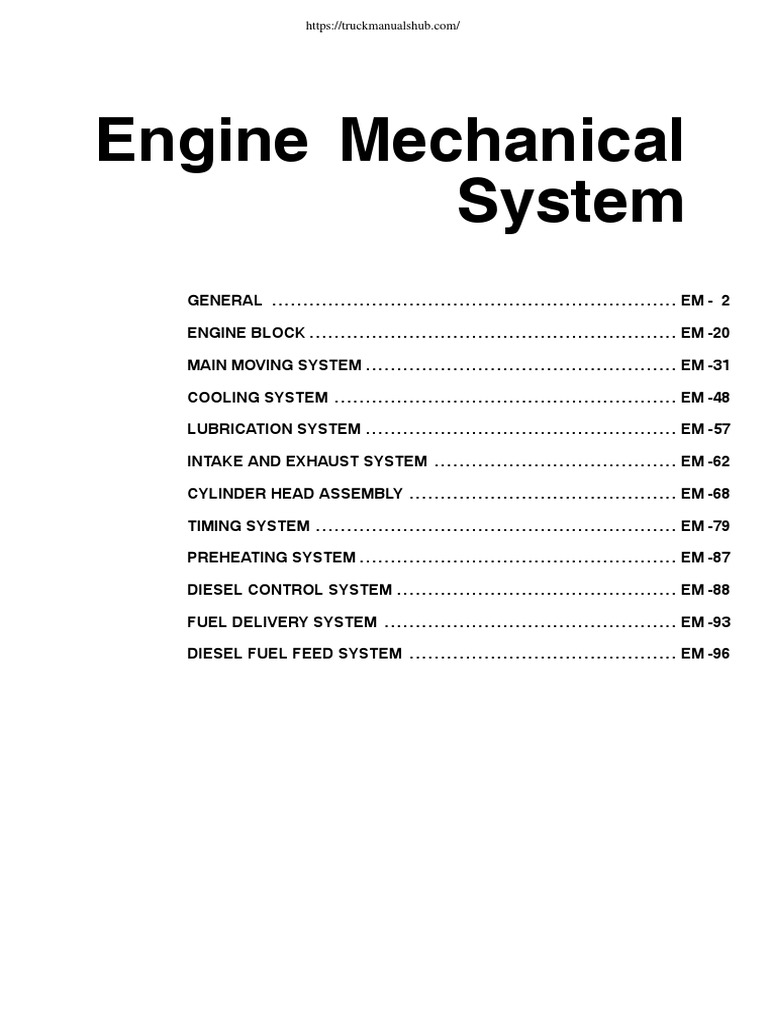 Kia K2500 D4CB Engine Specifications | PDF