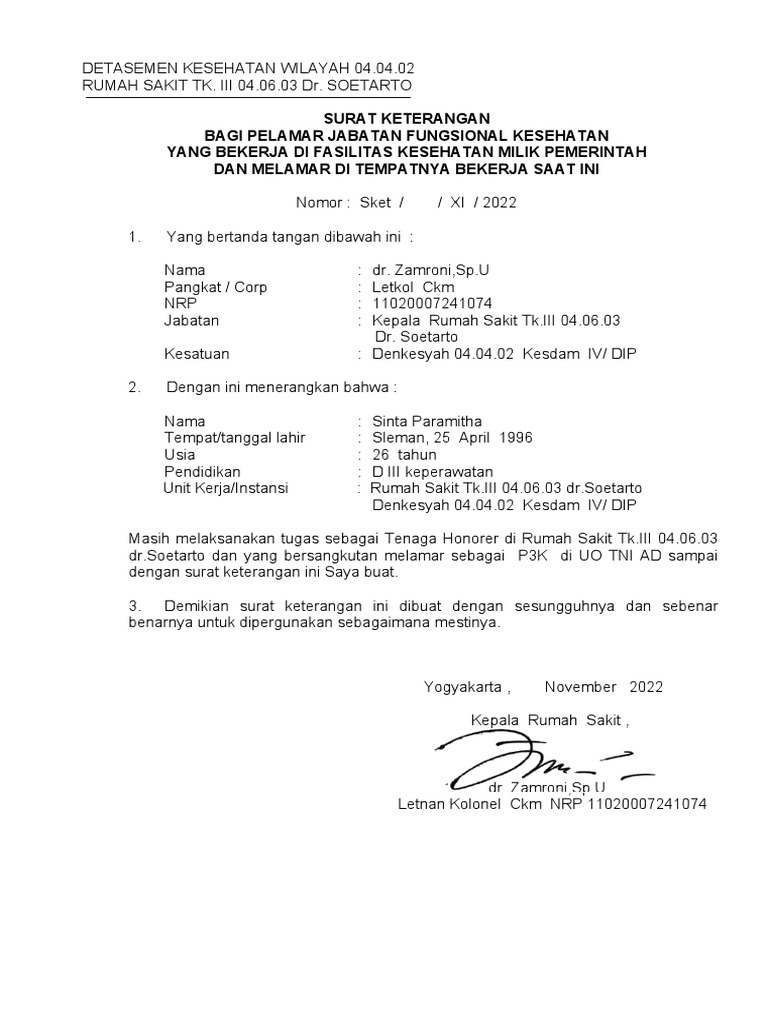Surat keterangan pdf