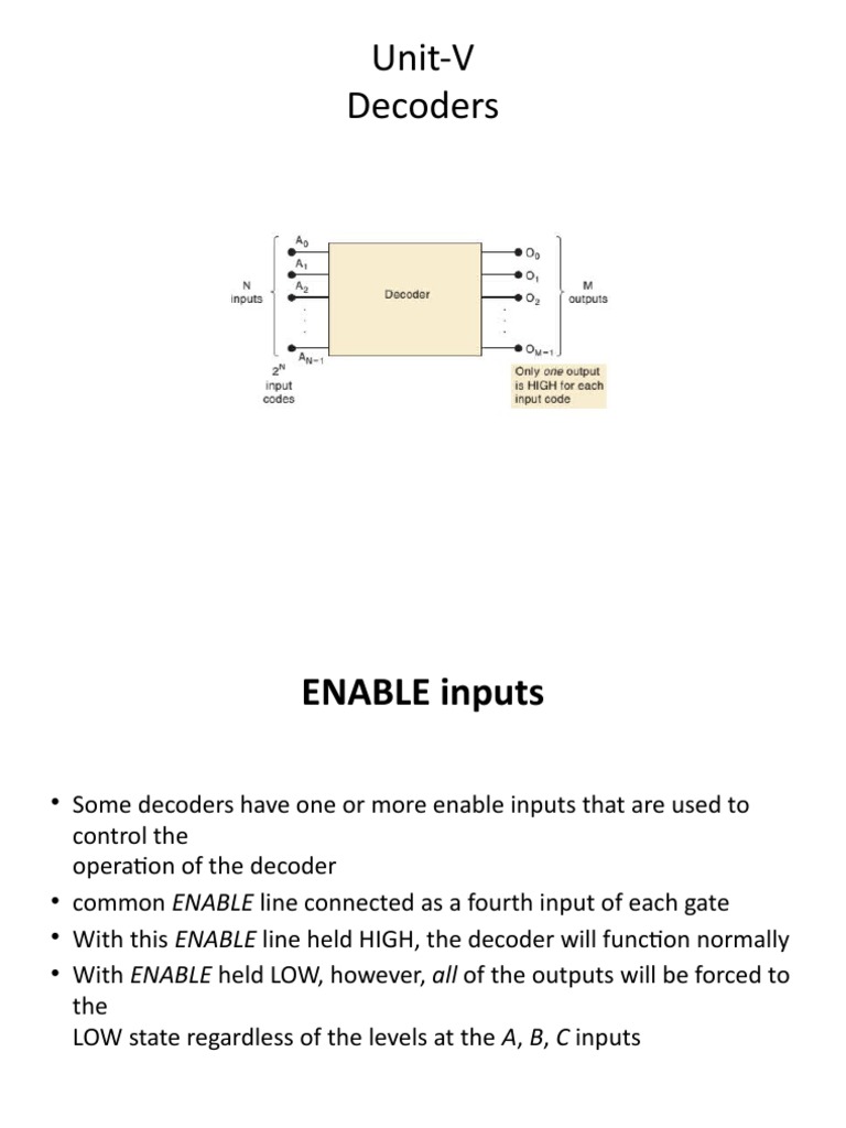 Decoders and Encoders Overview | PDF | Technology & Engineering