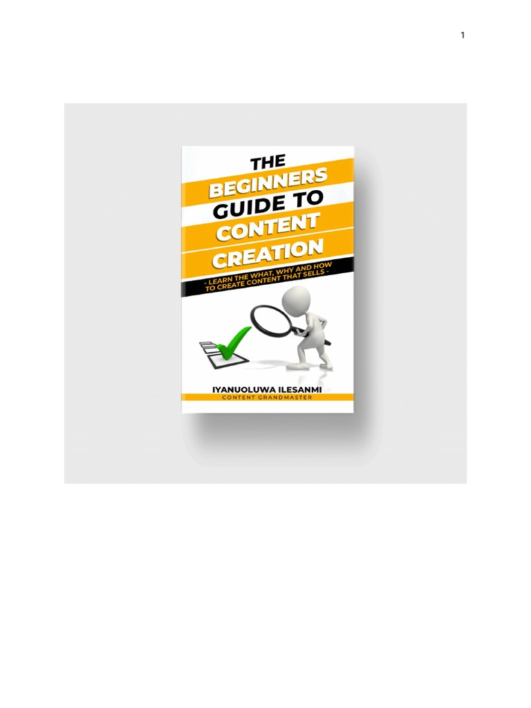 Beginner S Guide To Content Creation Pdf