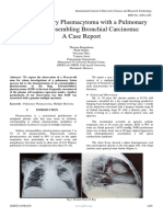 Extra Medullary Plasmacytoma With A Pulmonary Location Resembling Bronchial Carcinoma: A Case Report