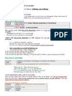 Relative Clauses Notes