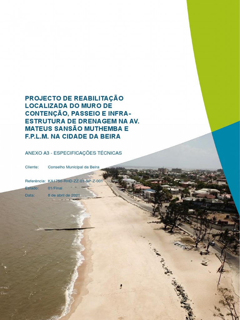 Seccao 10a - Especificações Técnicas - KA1750 - DD-RHD-ZZ-001-SP-Z-001 PDF  | PDF | Tempo | Concreto