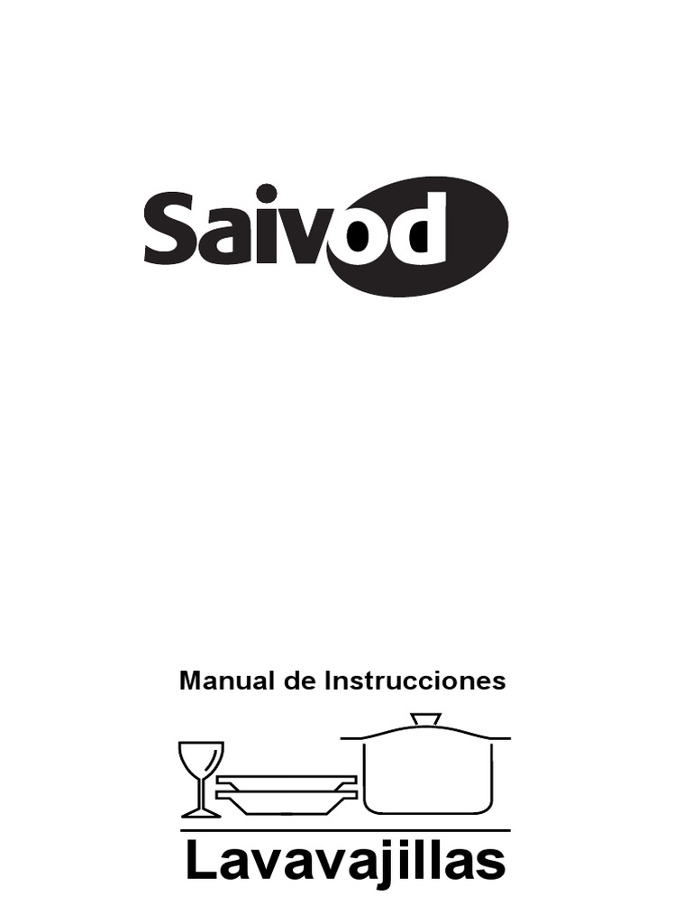 Manual de Instrucciones Lavavajillas Saivod | PDF