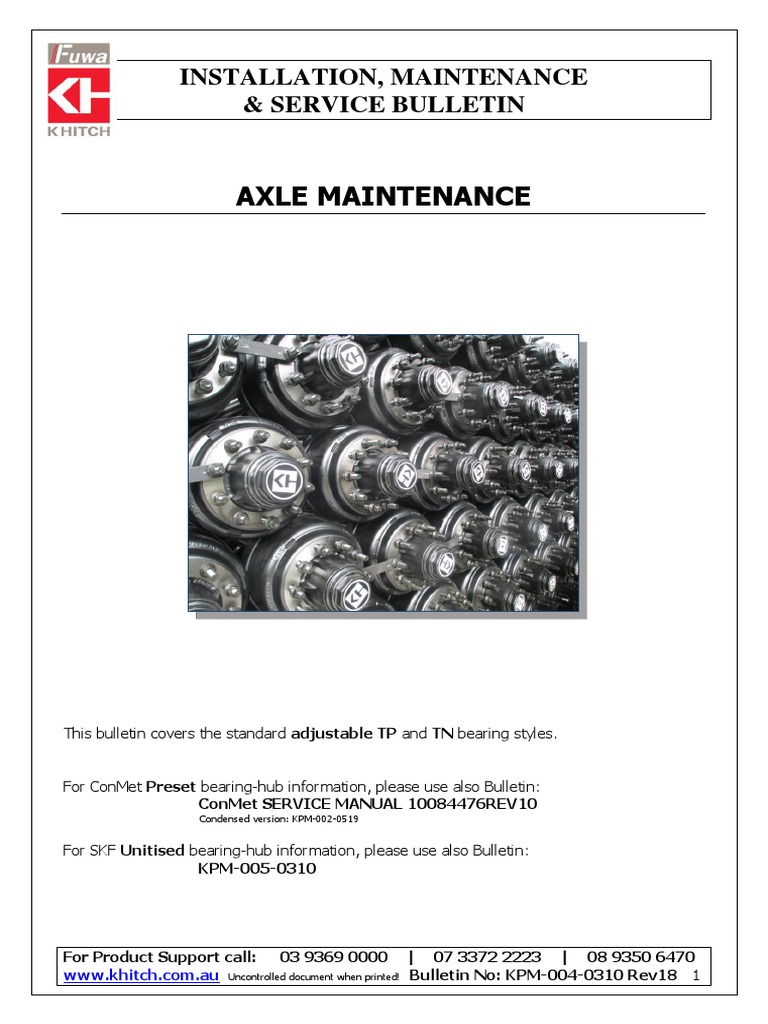 Axle Maintenance & Service Guide | PDF | Technology & Engineering