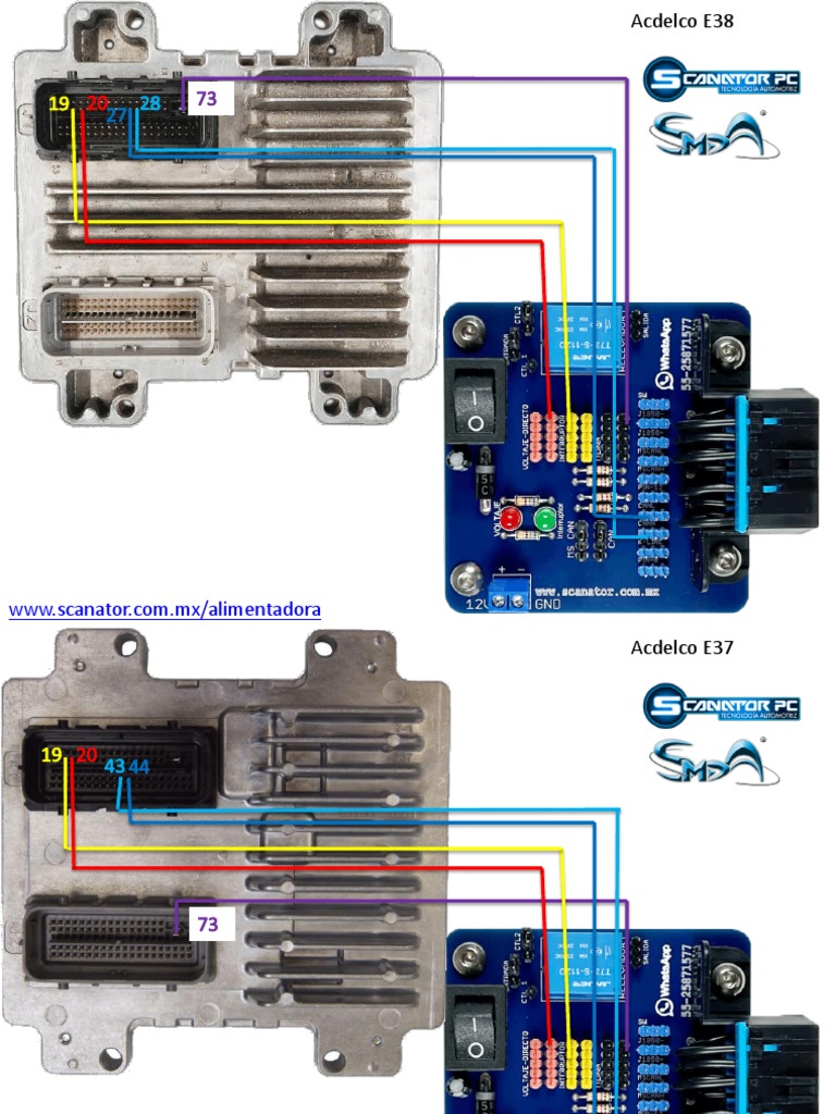 Diagramas y Conexiones Acdelco E38 | PDF | Transporte privado ...