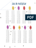 Verde Colorido Personajes 3D Tablas de Multiplicar x1-12 Matemáticas Póster PDF