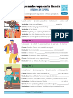 Shopping For Clothes Spanish Dialogues in PDF Comprando Ropa Espaniol Dialogos PDF