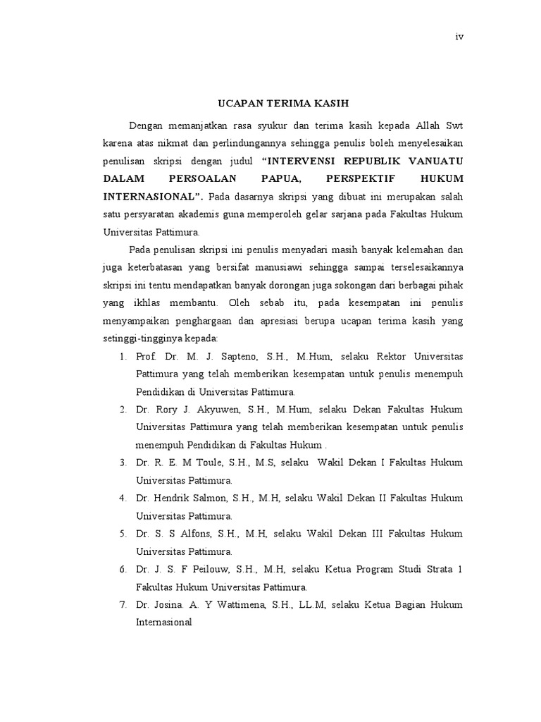 Ucapan Terima Kasih | PDF