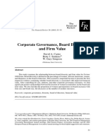 2003 - Carter - Corporate Governance Board Diversity and Firm Value