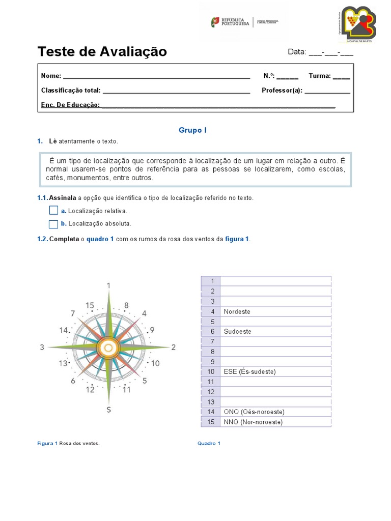 Teste de Localização e Orientação | PDF, image size:768x1024