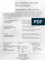 Anis Sumaiyyah's Resume PDF