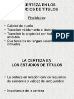 Certeza Estudios de T Tulos