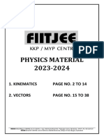 Physics Bridge Course Material 2023-24 (PAM)