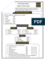 Subject Option IGCSE Grade 9 PDF