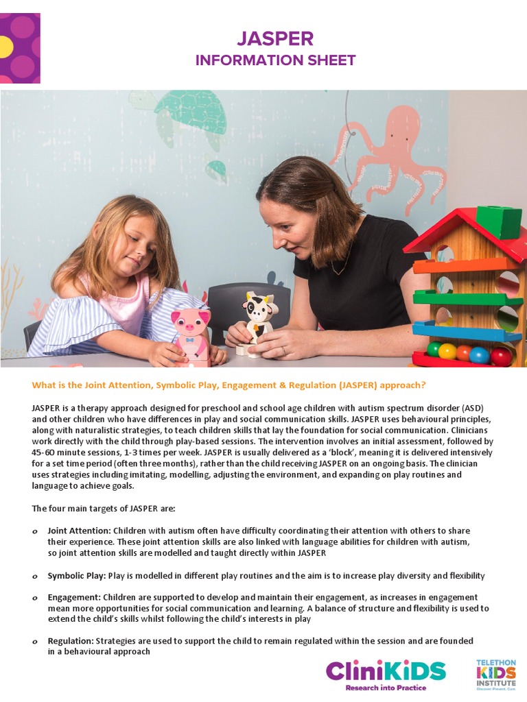 JASPER Approach for Autism Therapy | PDF | Autism Spectrum | Randomized ...