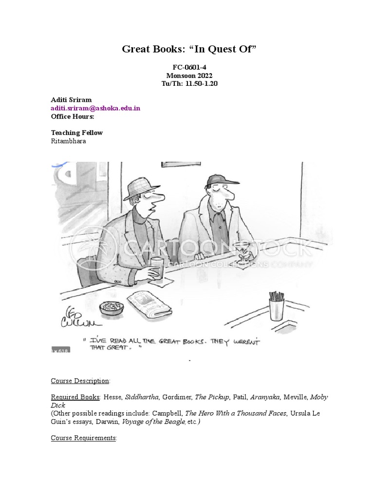 Great Books Course Policy PDF PDF