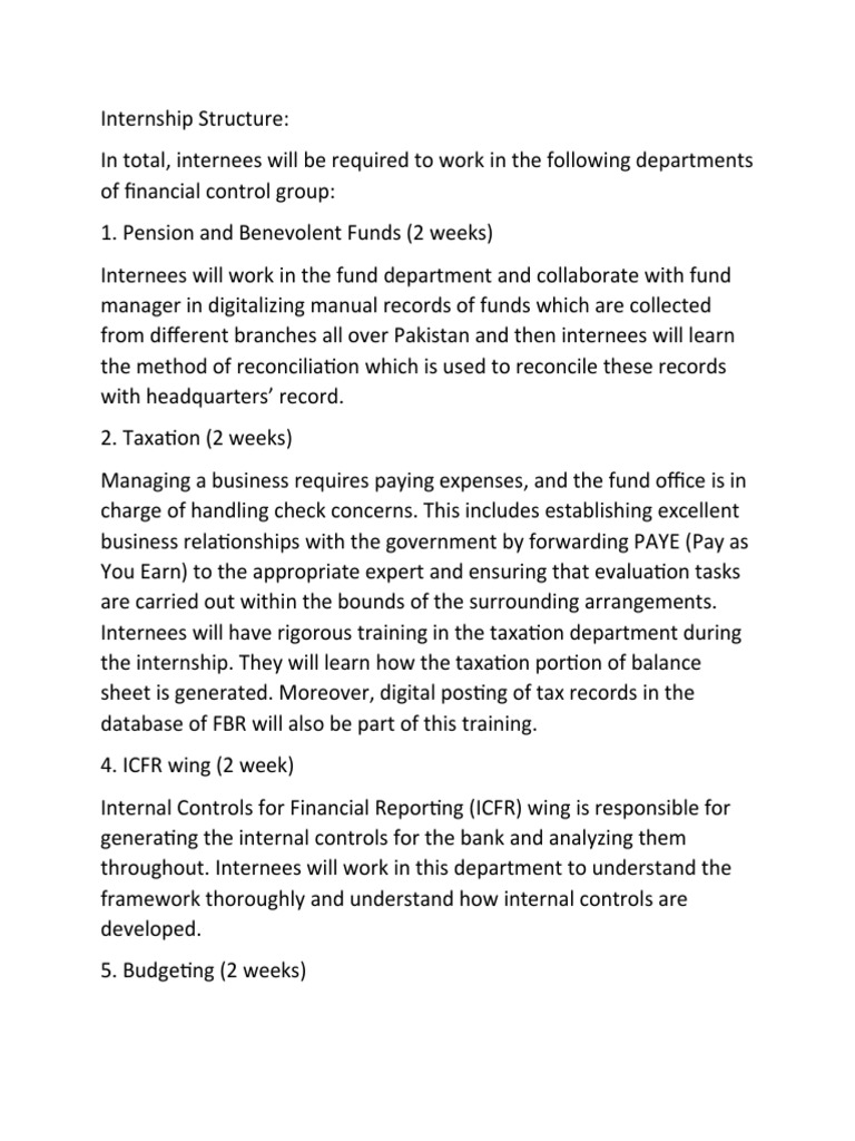 Internship Report PDF Taxes Internship