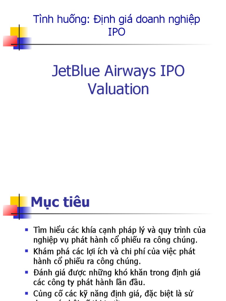 Case 7 Jetblue Airway IPO Valuation PDF