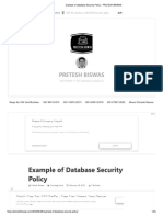 Example of Database Security Policy - PRETESH BISWAS
