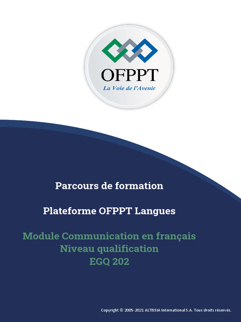 Parcours de Formation - FR - EGQ202 PDF | PDF | Verbe | Sciences cognitives