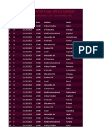 WC 2022 Schedule