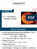 Calculating enthalpy change and bond enthalpies in chemical reactions