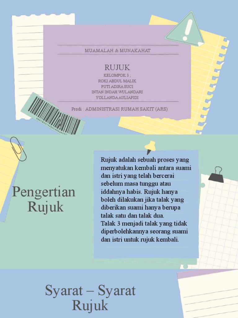 Proses dan Syarat Rujuk dalam Islam | PDF