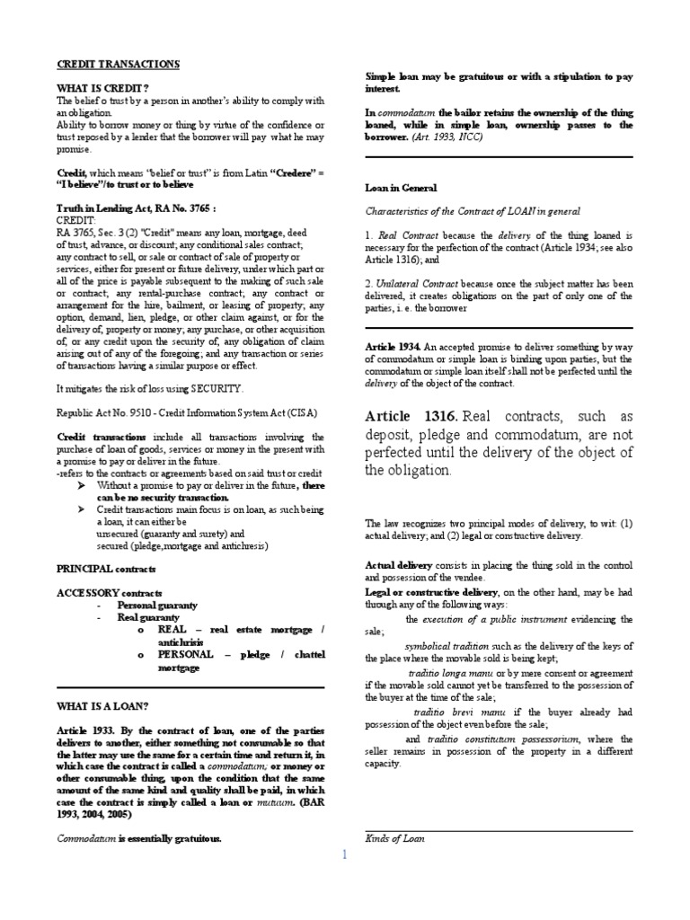 Credit Trans | PDF | Guarantee | Surety