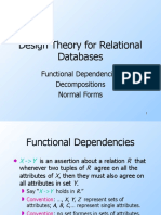P - 13a - Design Theories For Relational Databases - FunctionalDependencies, Normalization
