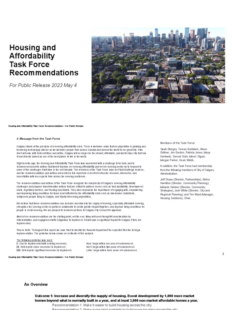 Housing and Affordability Taskforce PDF