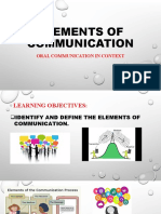 Elements of Communication