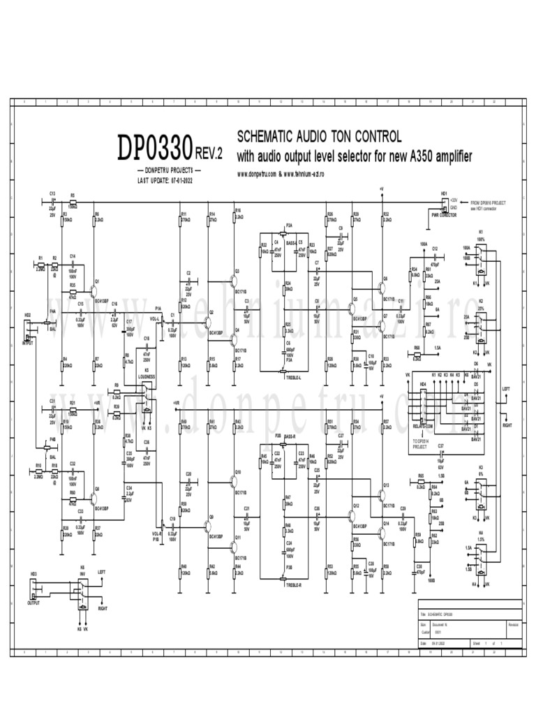 DP0330 Rev.2 - New Audio Ton Control Circuit For A350 | PDF