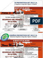 Certif Seguridad Del Trabajo en Altura PDF